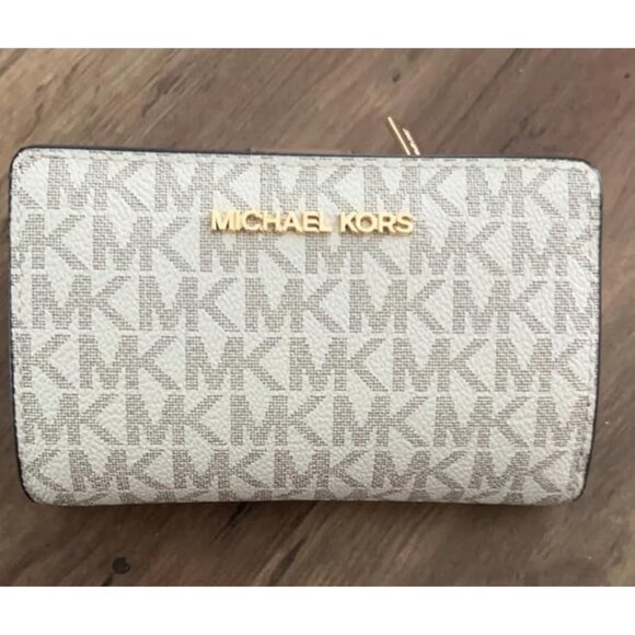 Handbags - New Michael Kors Women's Pale Blue Bifold Wallet - Stylish & Compact Design